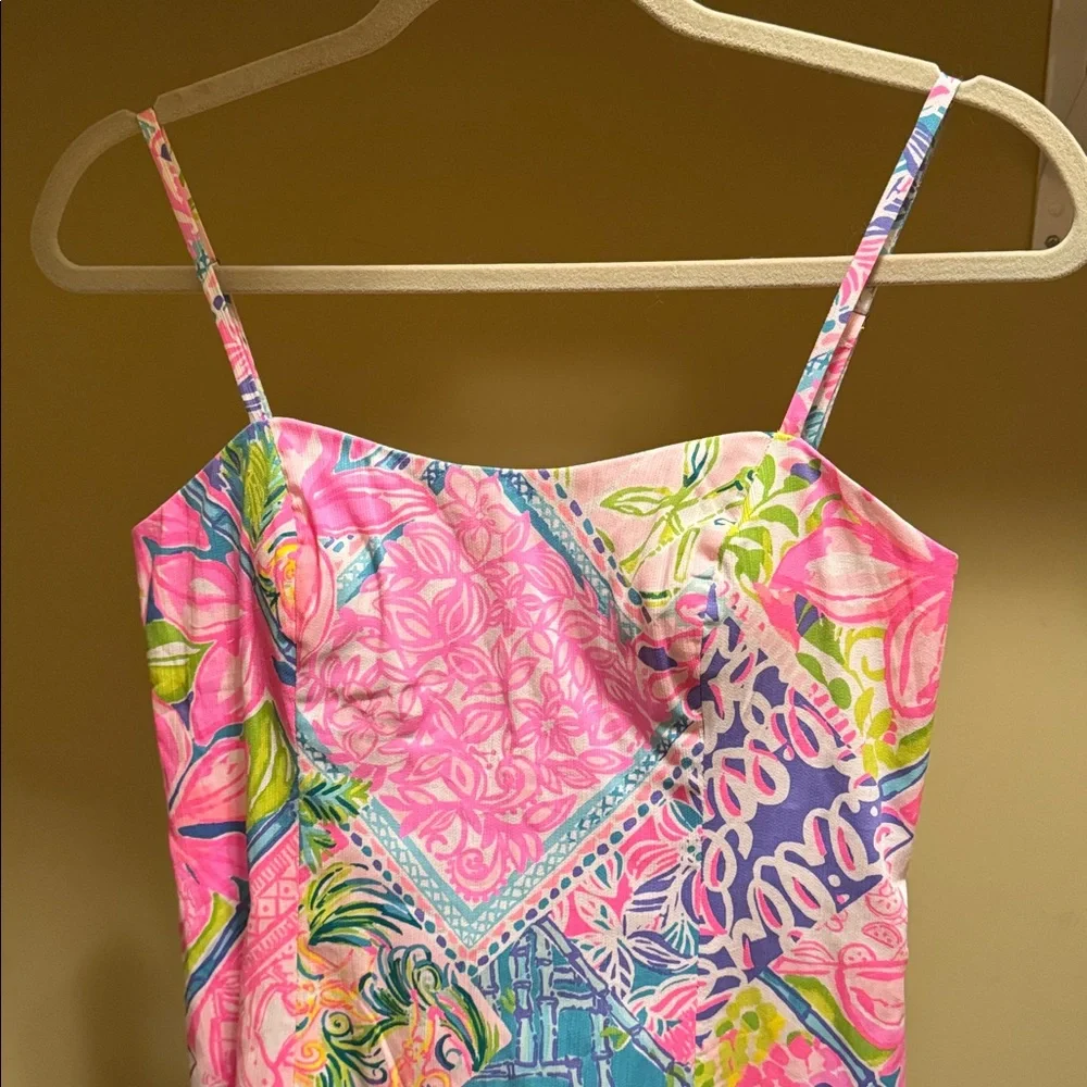 Lilly Pulitzer Shelli Stretch Block Party Floral Multicolor Dress - Picture 3 of 7